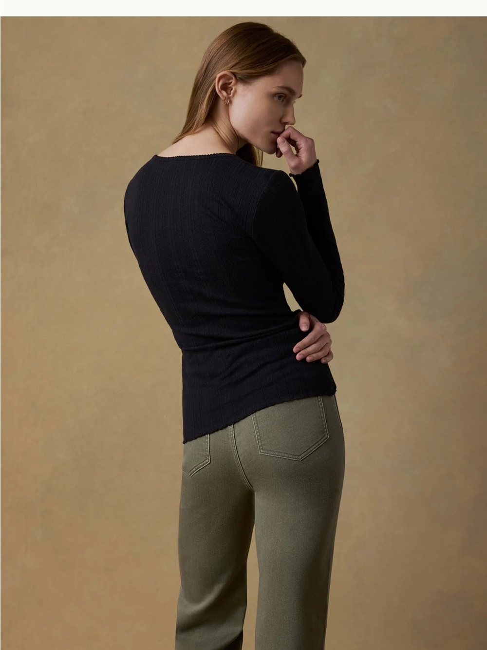 FAHERTY Paradise Ribbed Henley - Picture 5 of 7